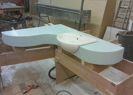 Curved Counter with Sink
